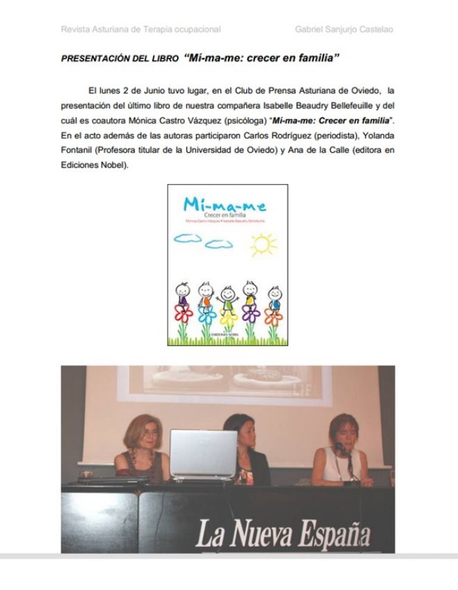 PRESENTACIÓN DEL LIBRO MI MA ME: CRECER EN FAMILIA